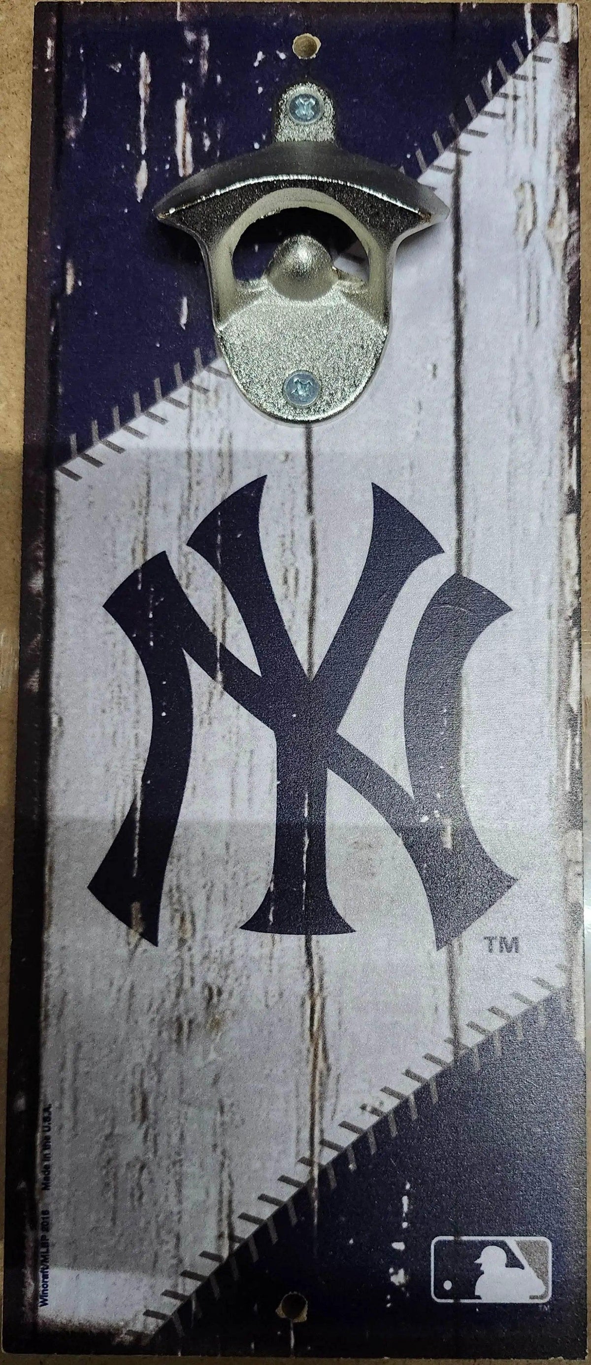  New York Yankees Wood Sign 5x11 Bottle Opener Alternate -  ToylandEU™