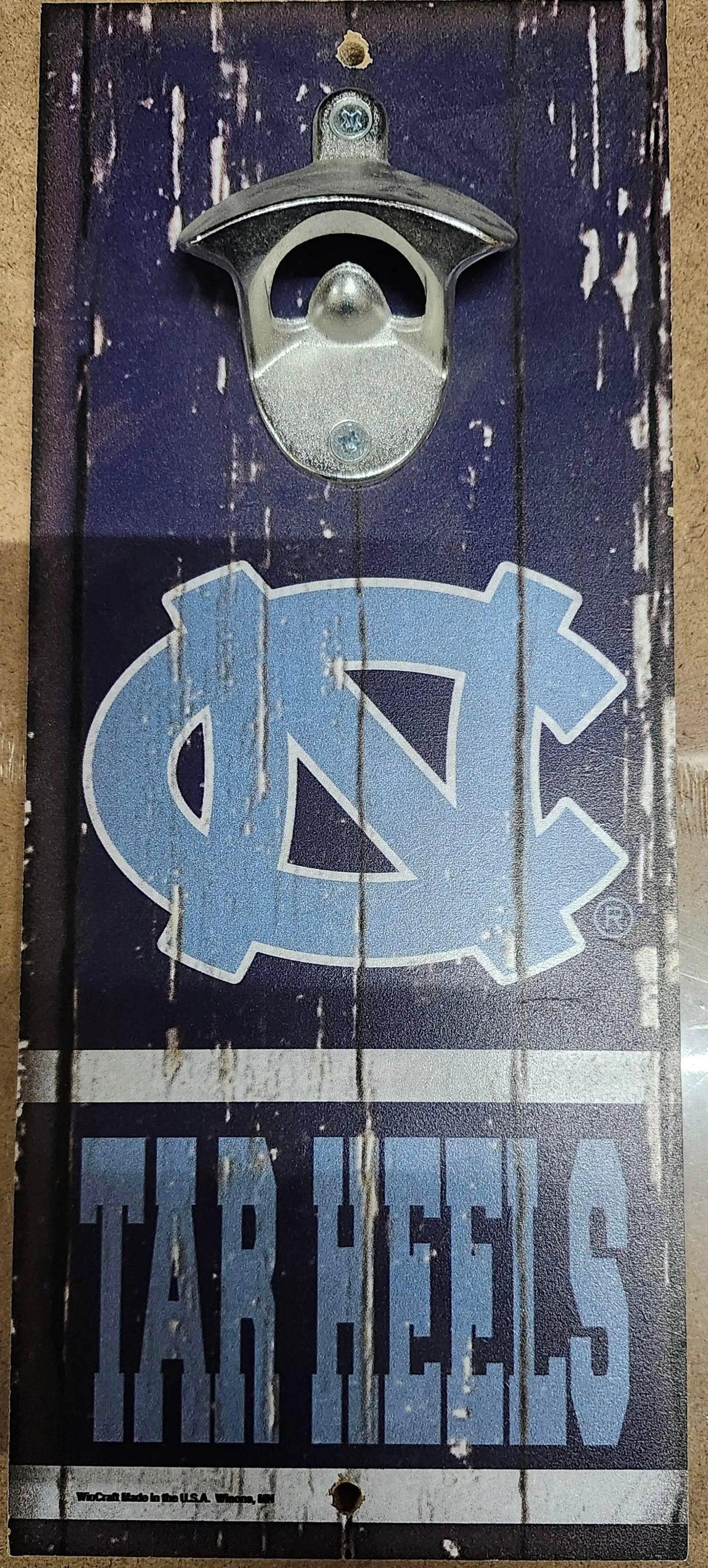  North Carolina Tar Heels Wood Sign Bottle Opener 5x11 -  ToylandEU™