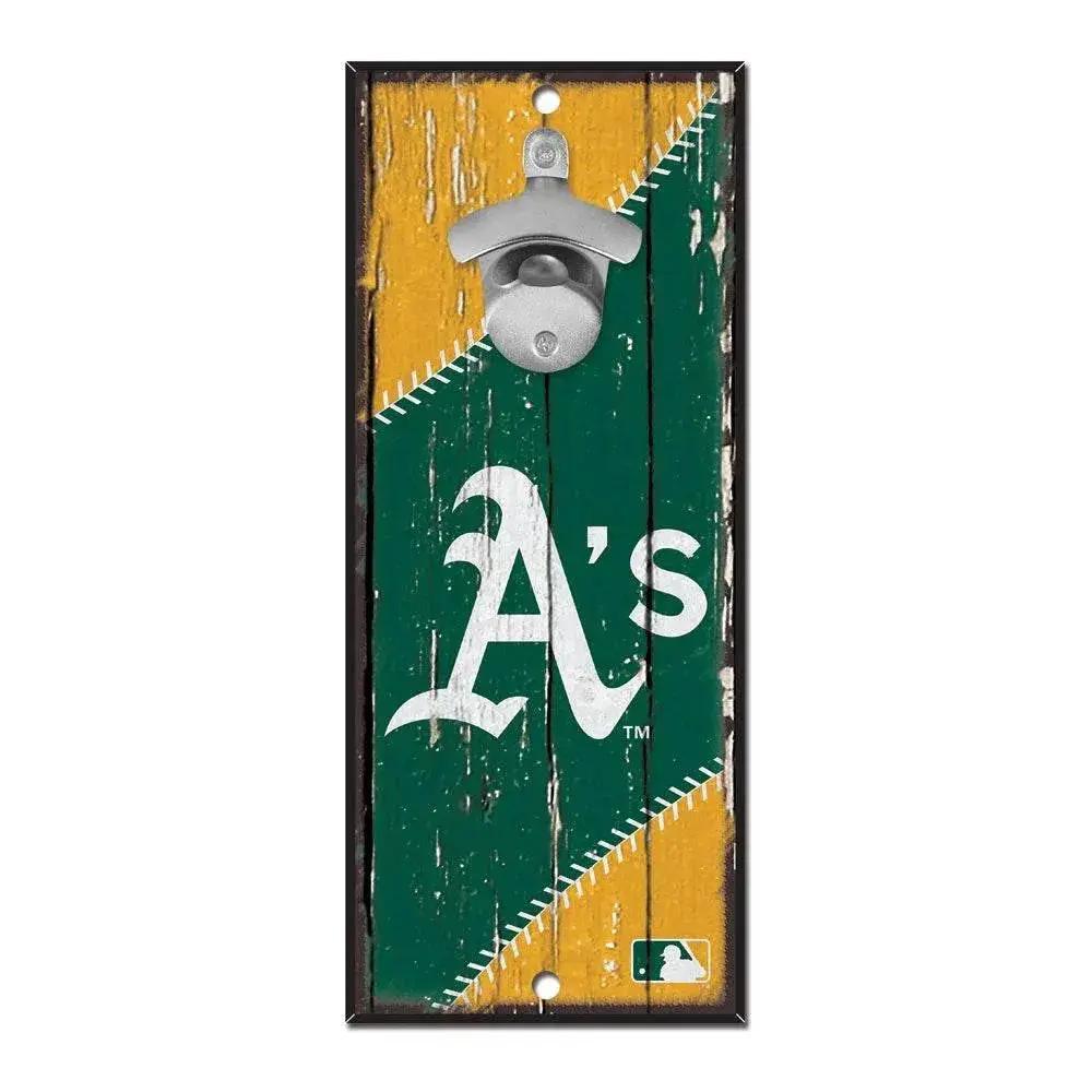  Oakland Athletics Wood Sign Bottle Opener Wall Mount 5x11 -  ToylandEU™