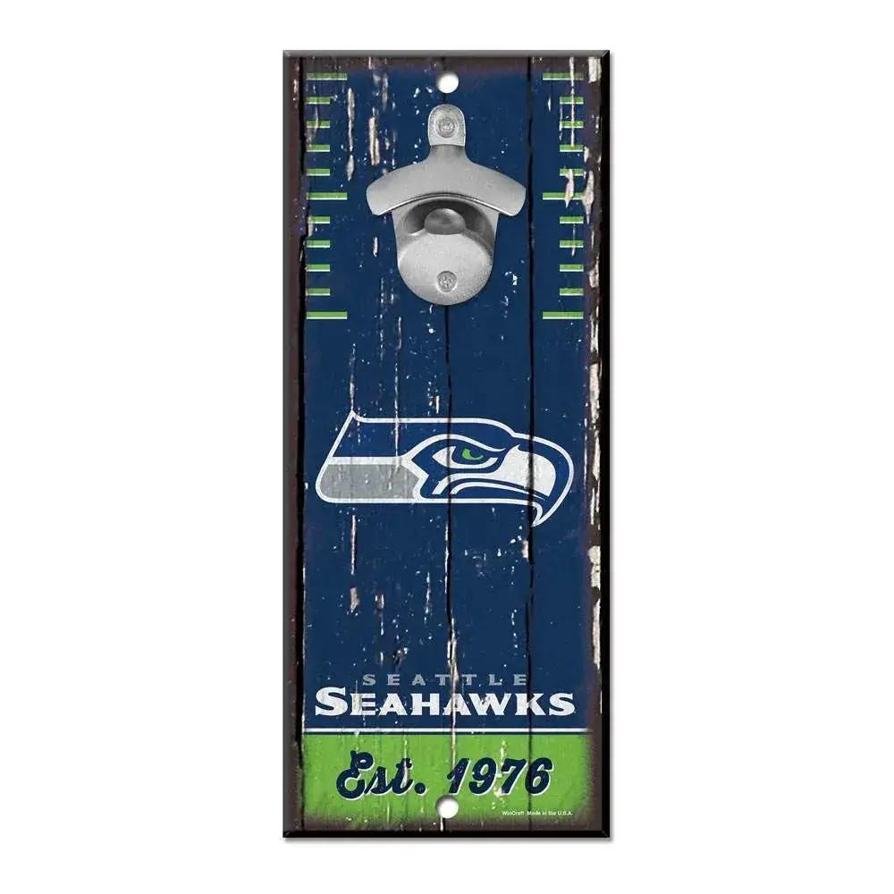  Seattle Seahawks Wood Sign Bottle Opener 5x11 Inches -  ToylandEU™