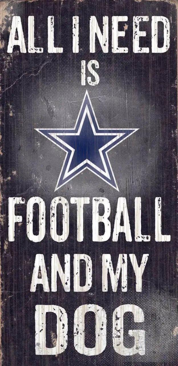  Dallas Cowboys Wood Sign Football And Dog 6 By 12 Inches -  ToylandEU™
