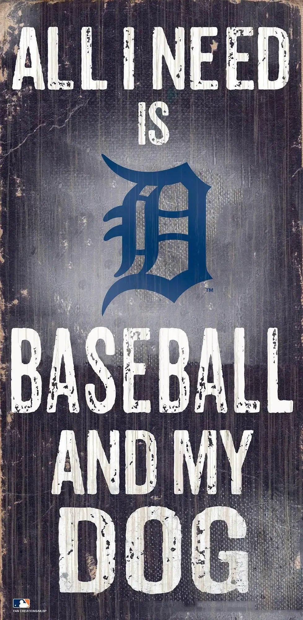  Detroit Tigers Wood Sign 6x12 Baseball Dog Design -  ToylandEU™