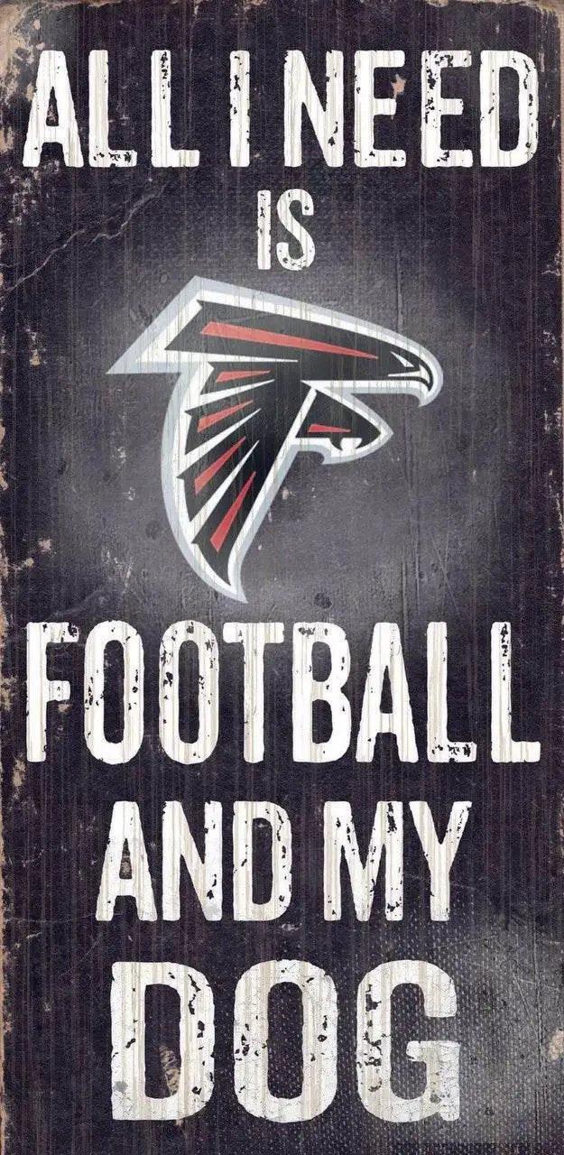  Atlanta Falcons Wood Sign Football And Dog 6x12 With Rope -  ToylandEU™
