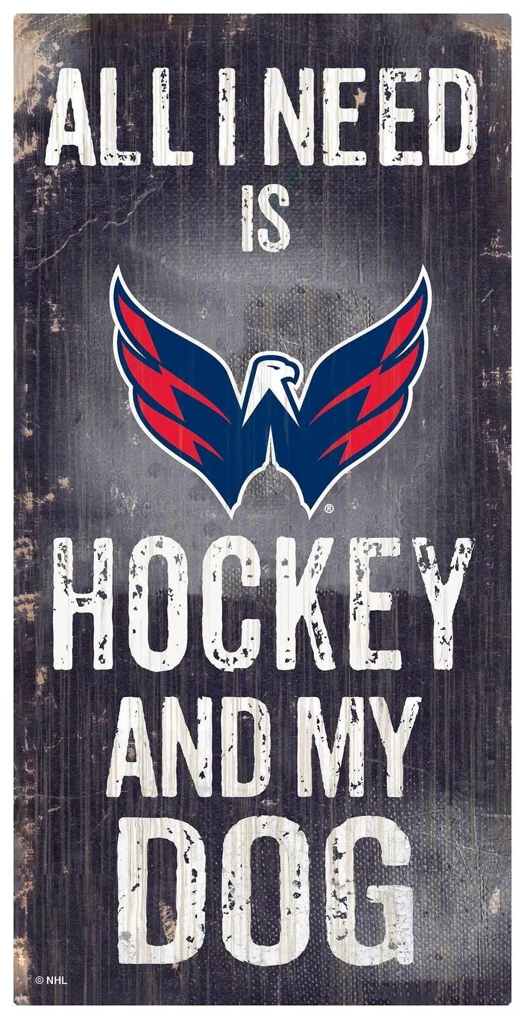  Washington Capitals Wood Sign 6x12 Hockey And Dog Design -  ToylandEU™