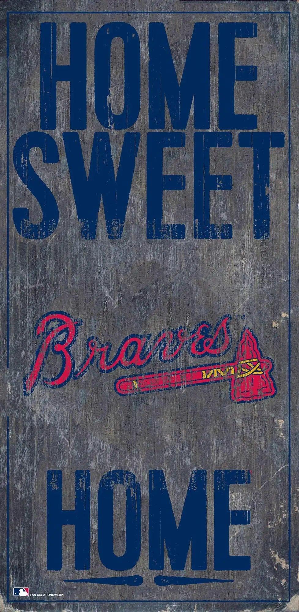  Atlanta Braves Sign Wood 6x12 Home Sweet Home Design -  ToylandEU™