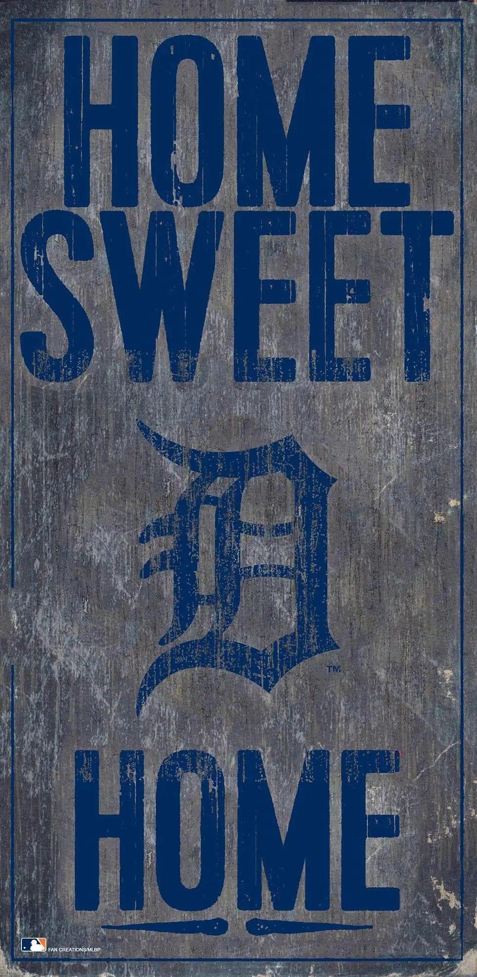  Detroit Tigers Wood Sign 6x12 Home Sweet Home Design -  ToylandEU™