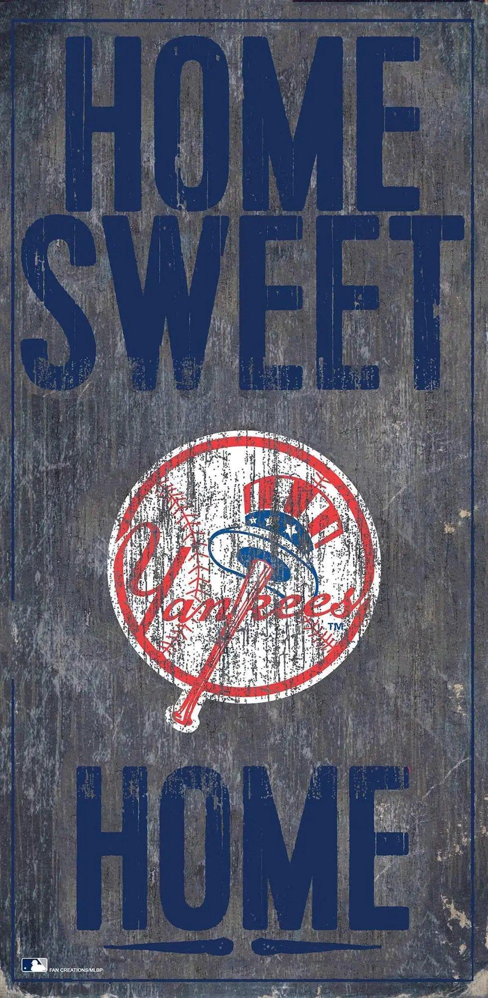  New York Yankees Wood Sign 6x12 Home Sweet Home Rustic -  ToylandEU™