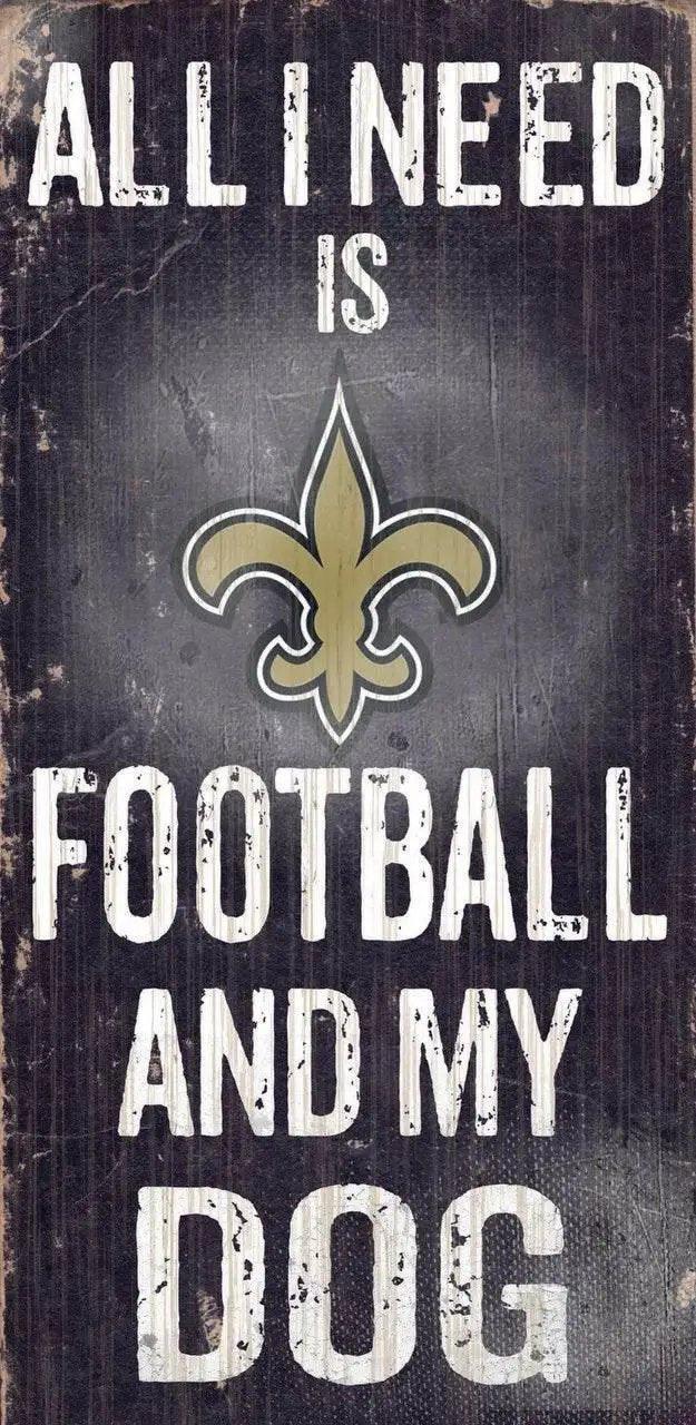  New Orleans Saints Wood Sign Football And Dog 6x12 Inch -  ToylandEU™