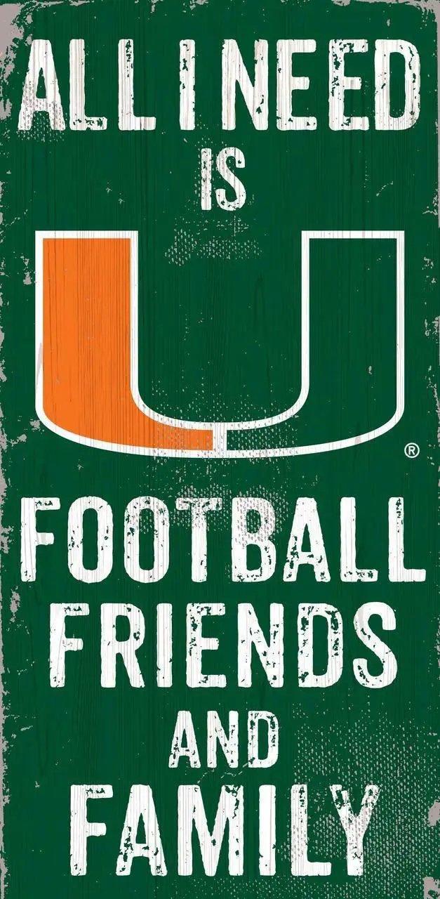  Miami Hurricanes Wood Sign 6x12 Football Friends And Family -  ToylandEU™