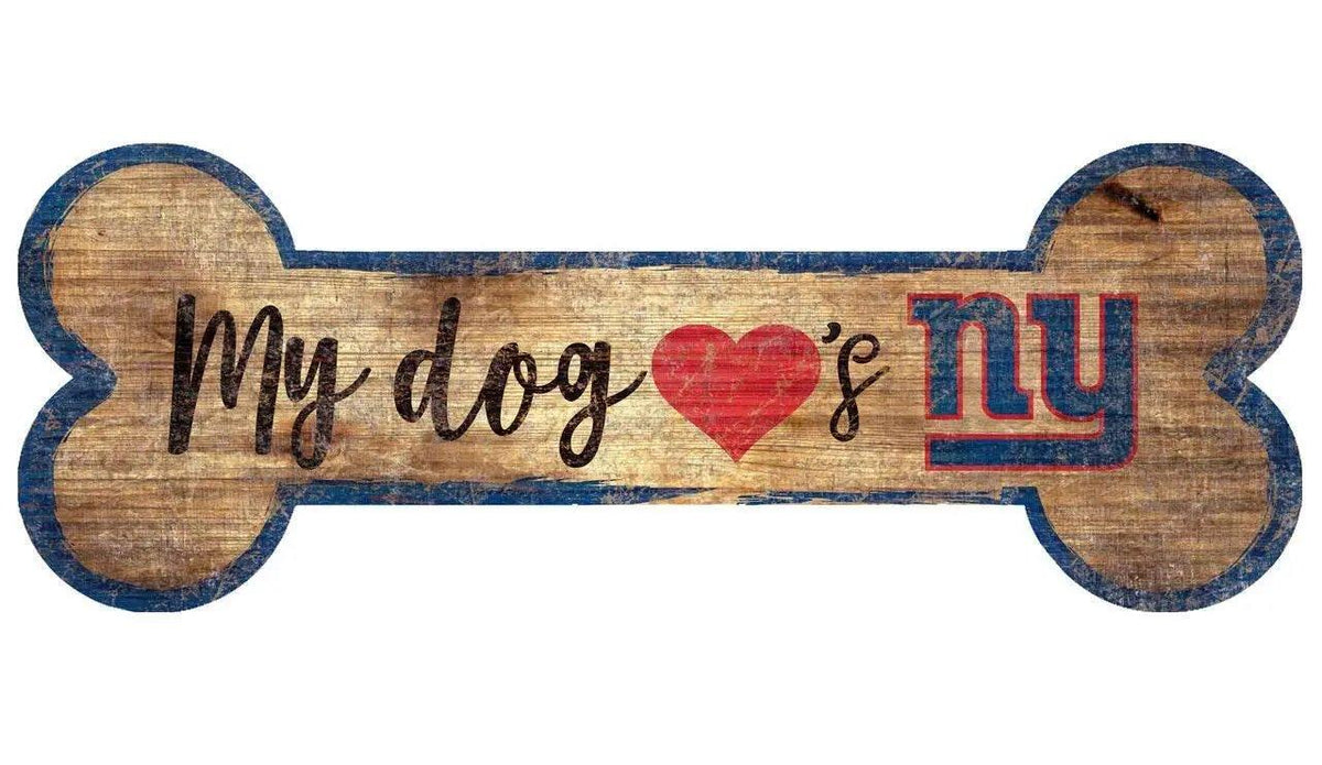  New York Giants Wood Sign 6x12 Dog Bone Shape Rope Hanging -  ToylandEU™