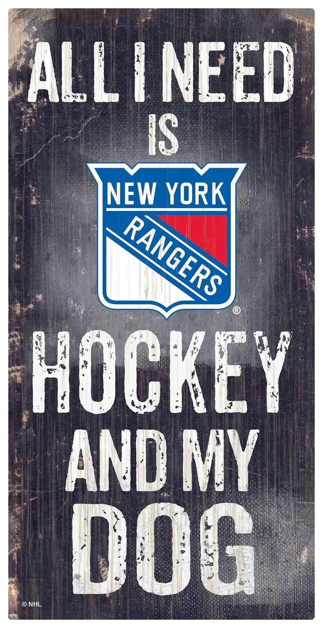  New York Rangers Wood Sign 6x12 Hockey Dog Design Plaque -  ToylandEU™