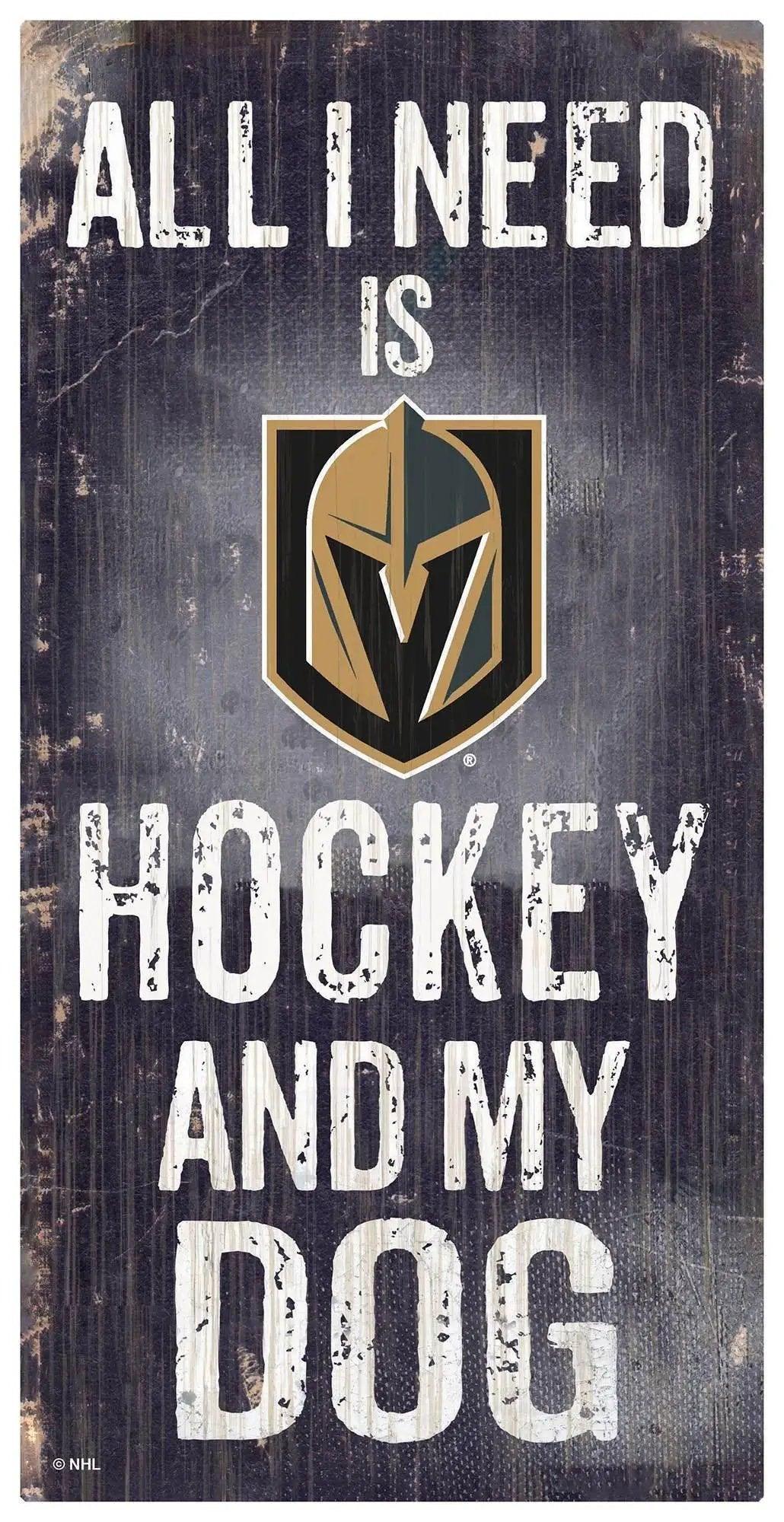  Vegas Golden Knights Wood Sign 6x12 Hockey Dog Design -  ToylandEU™