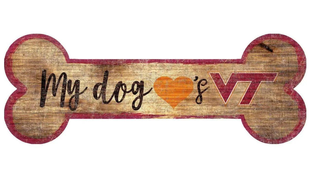  Virginia Tech Hokies Wood Sign 6x12 Dog Bone Shape Decor -  ToylandEU™