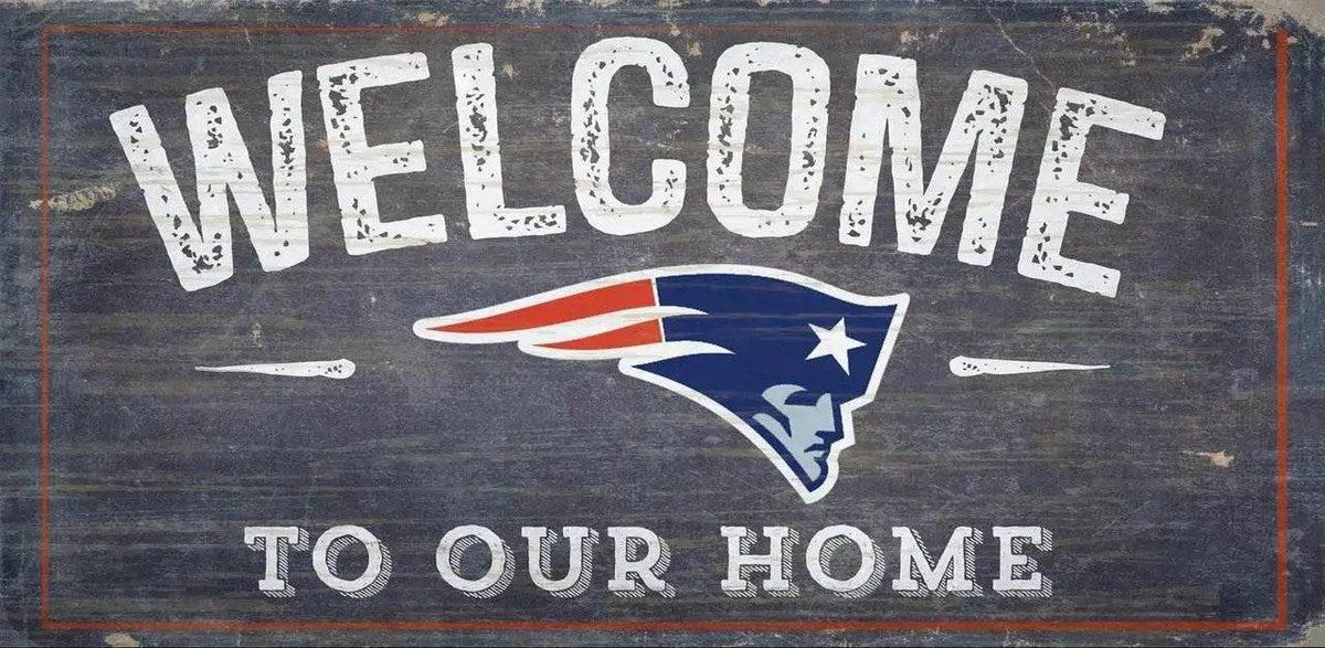  New England Patriots Welcome To Our Home Wood Sign 6x12 -  ToylandEU™