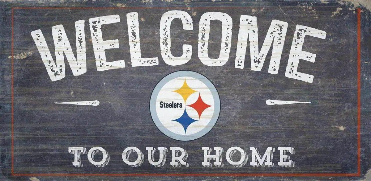  Pittsburgh Steelers Wood Sign 6x12 Welcome To Our Home -  ToylandEU™