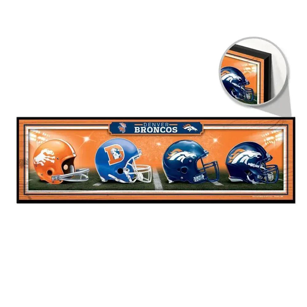  Denver Broncos Wood Helmet Sign 9x30 Antique Style Decor -  ToylandEU™