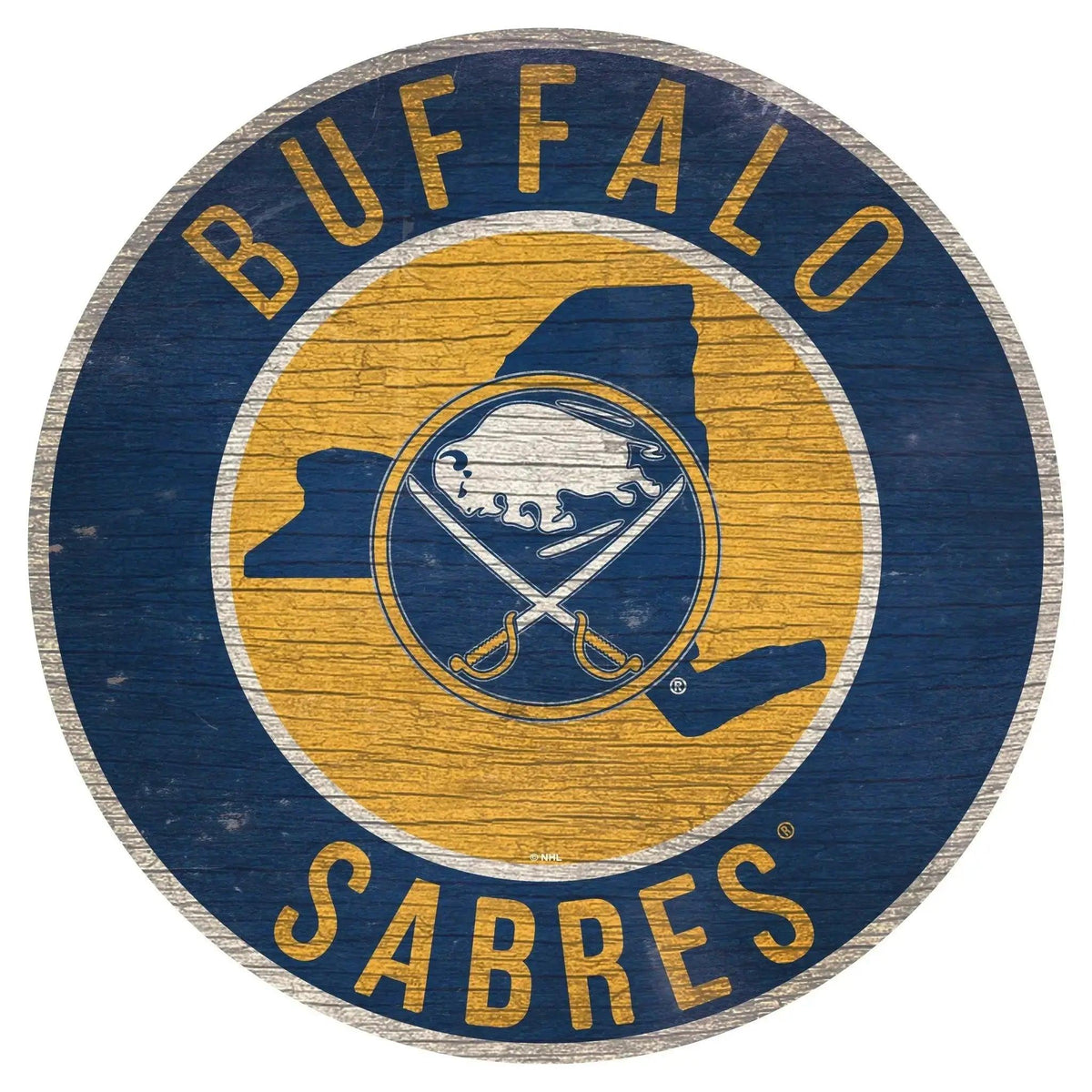  Buffalo Sabres Round Wood Sign State Design Rustic Decor -  ToylandEU™