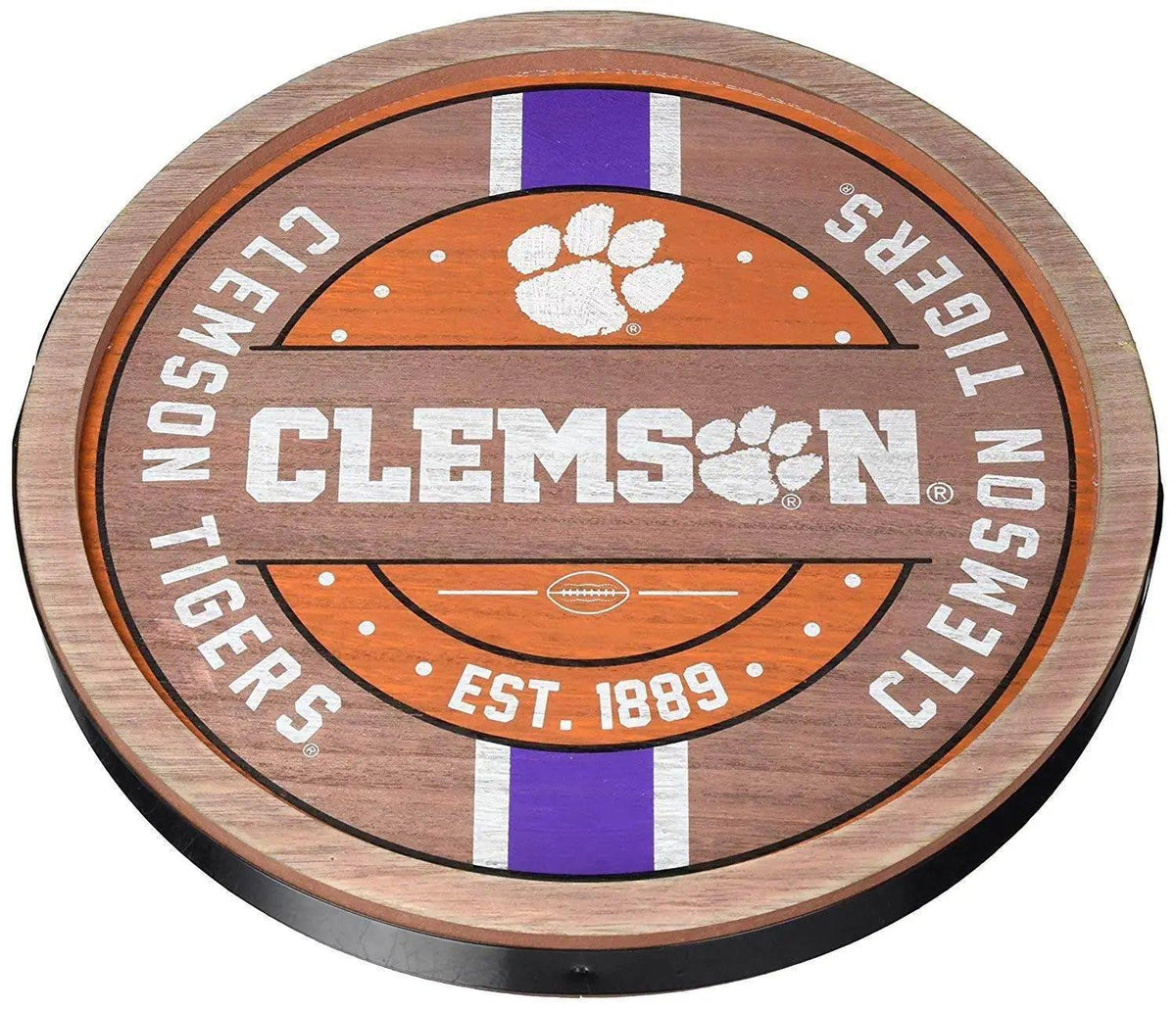  Clemson Tigers Wood Barrel Sign Distressed Vintage Look -  ToylandEU™