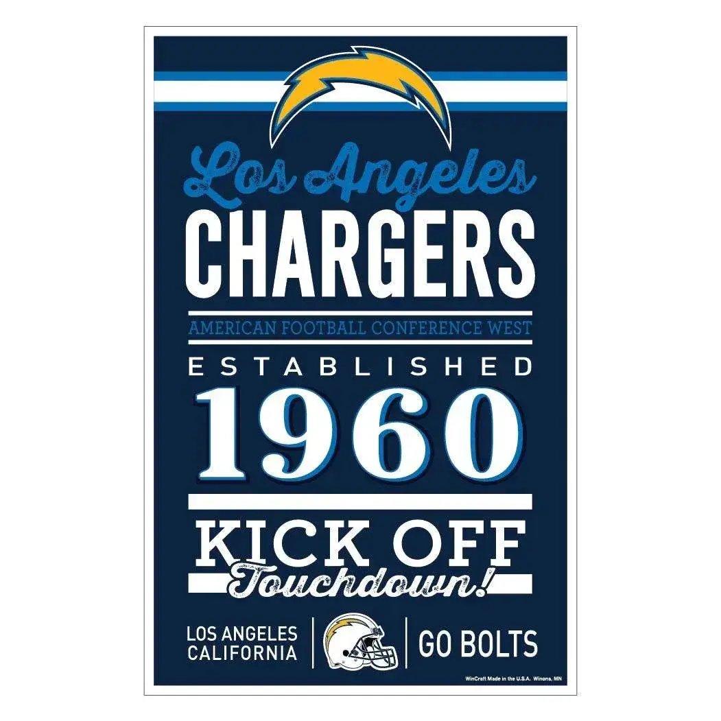  Los Angeles Chargers Wood Sign 11x17 Established Date -  ToylandEU™