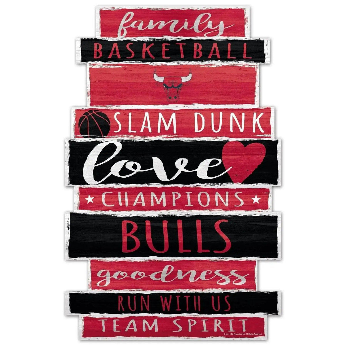  Chicago Bulls Wood Sign 11x17 Family Word Decor by Wincraft -  ToylandEU™