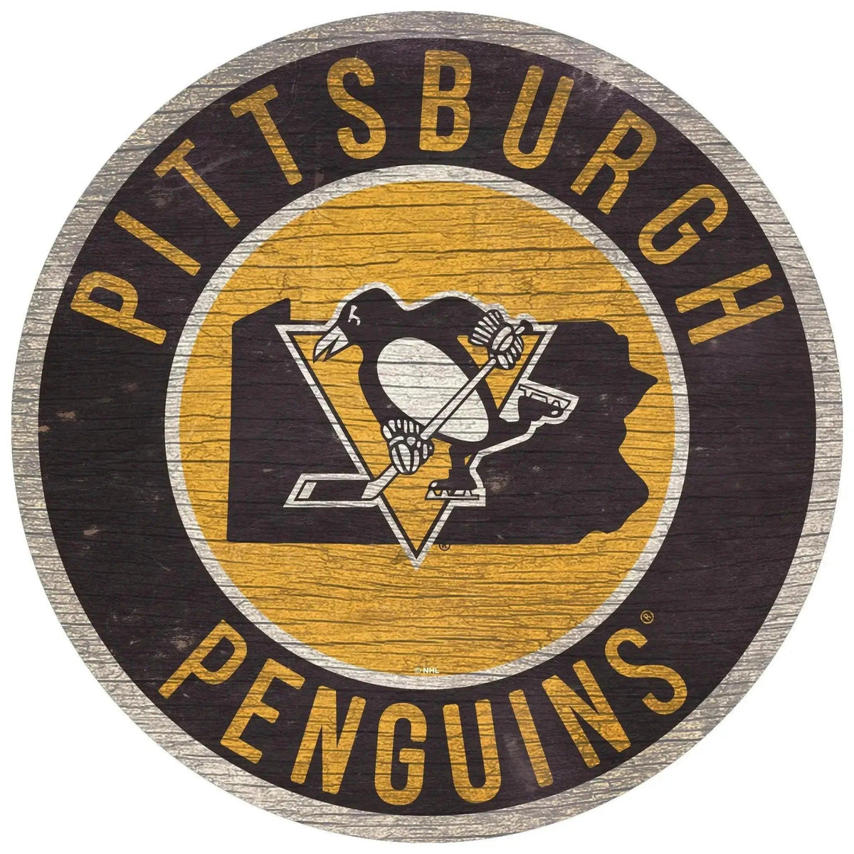  Pittsburgh Penguins Wood Round Sign State Design Decor -  ToylandEU™