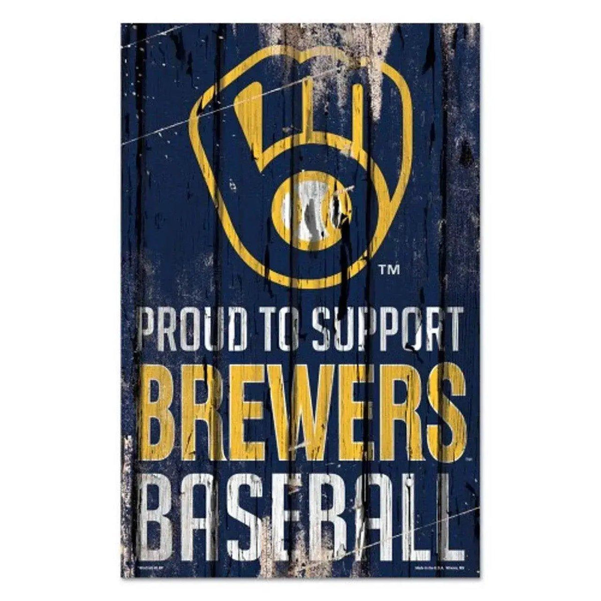  Milwaukee Brewers Wood Sign 11x17 Proud to Support Decor -  ToylandEU™