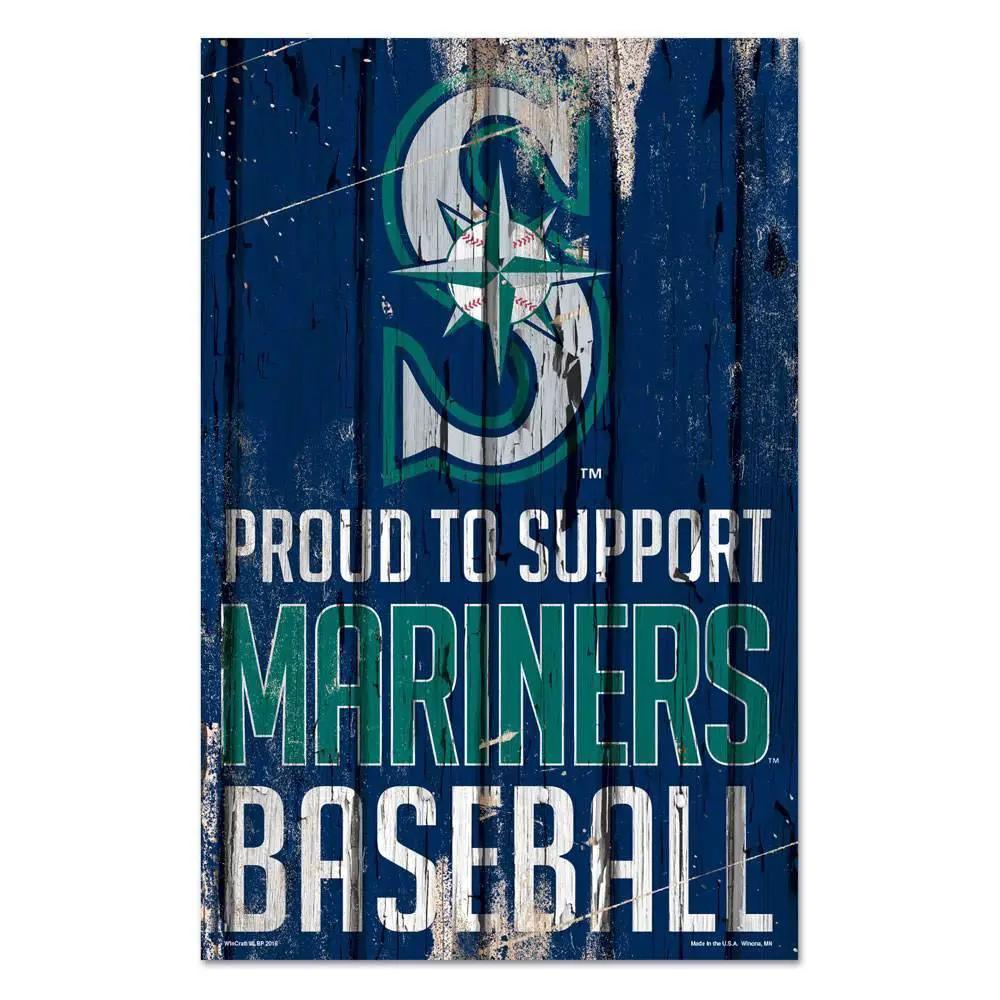  Seattle Mariners 11x17 Wood Sign Proud to Support Design -  ToylandEU™