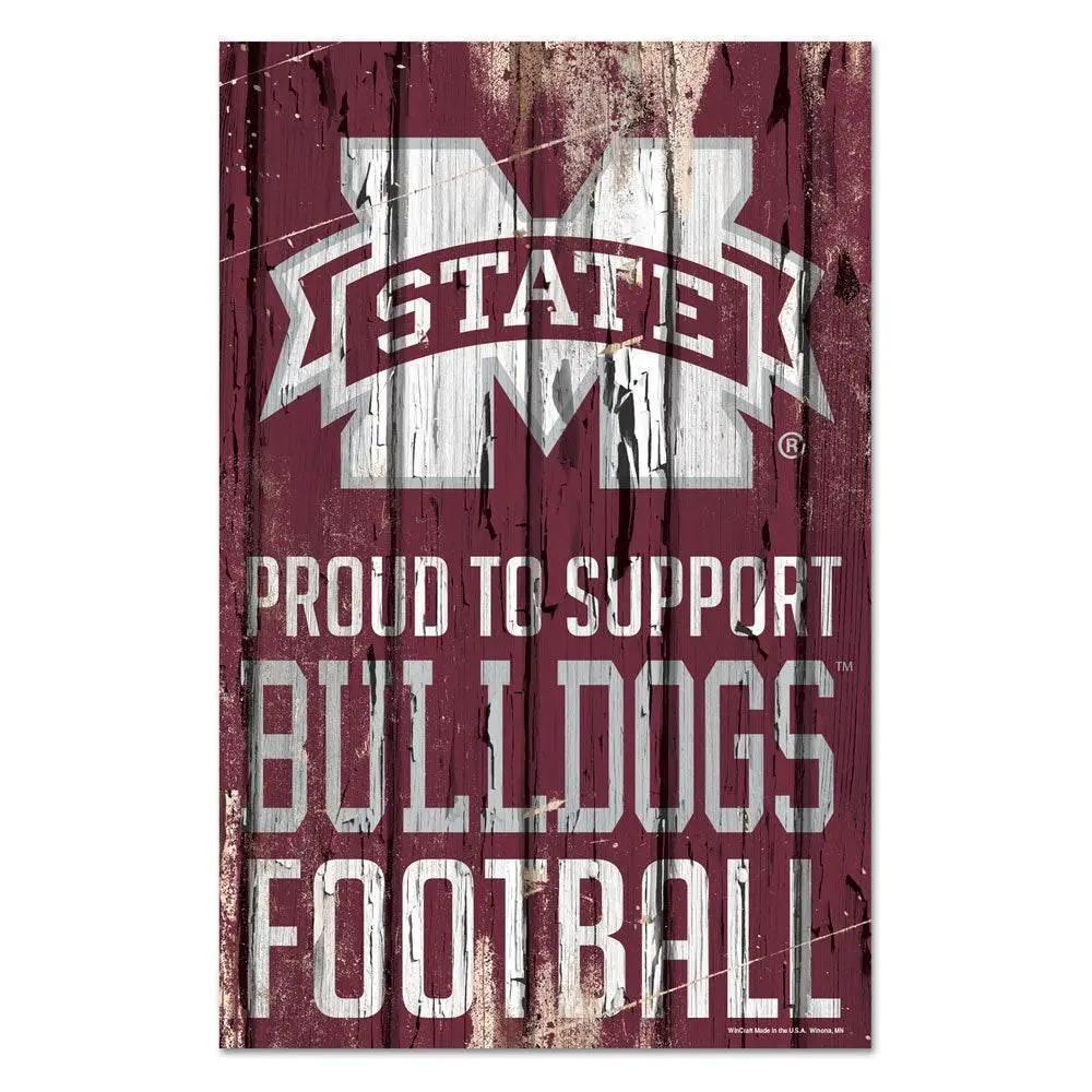  Mississippi State Bulldogs Wood Sign 11x17 Proud to Support -  ToylandEU™