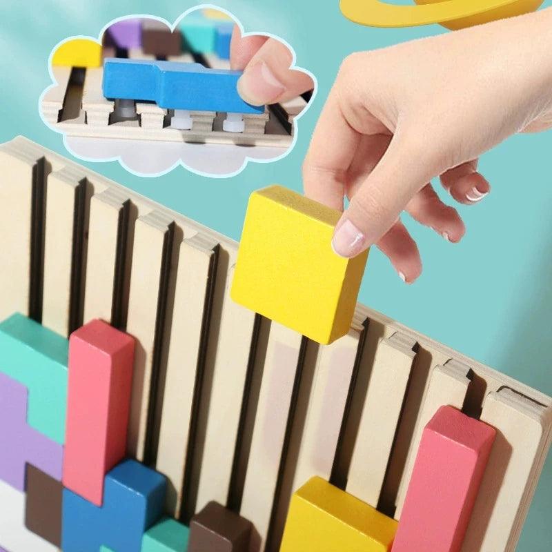  Wooden 3D Blocks Puzzle | Colorful Blocks | Toylandeu™ 