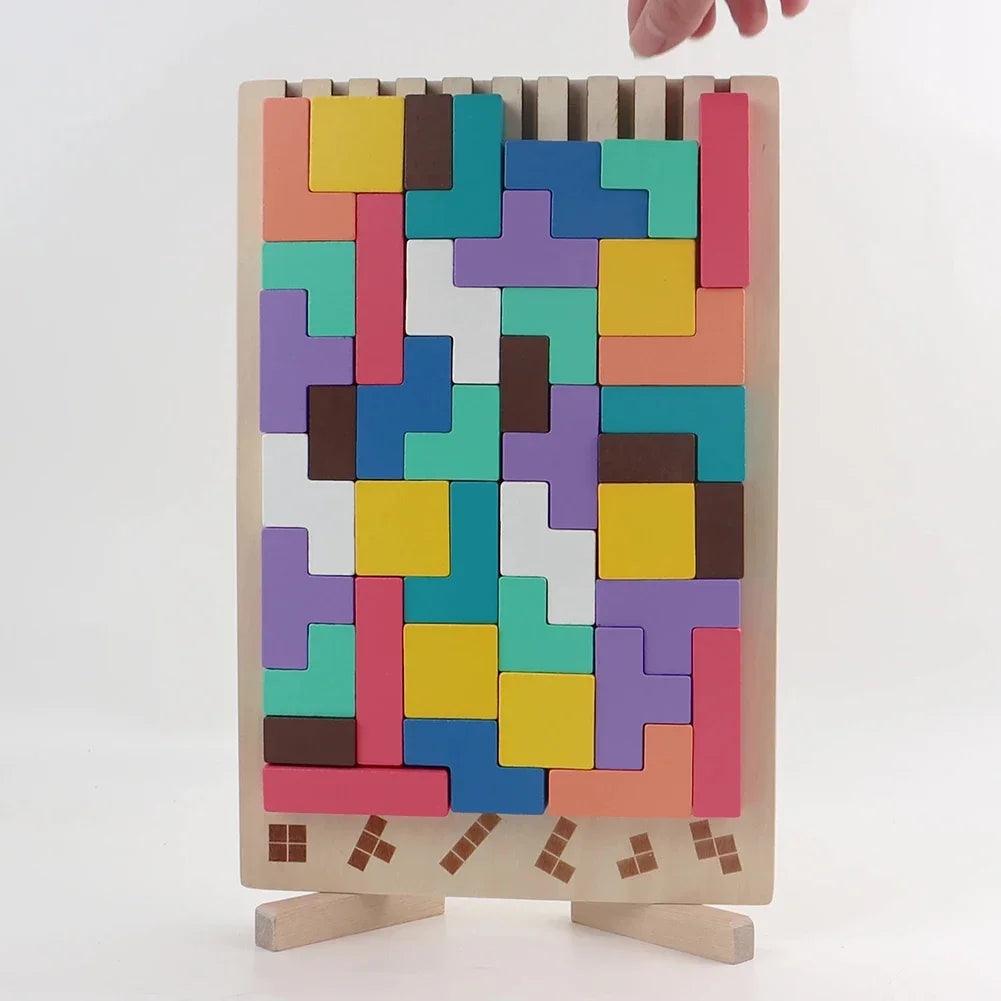  Wooden 3D Blocks Puzzle | Colorful Blocks | Toylandeu™ 