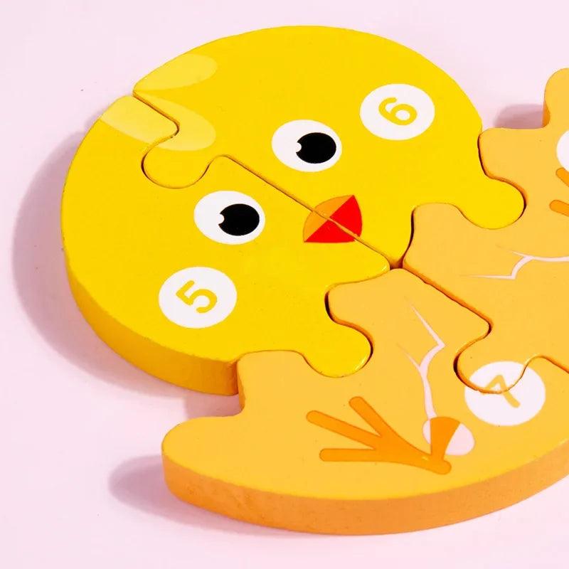  Wooden 3D Puzzle | Dinosaur Theme Toy For Ages 3-6 | Toylandeu™ 