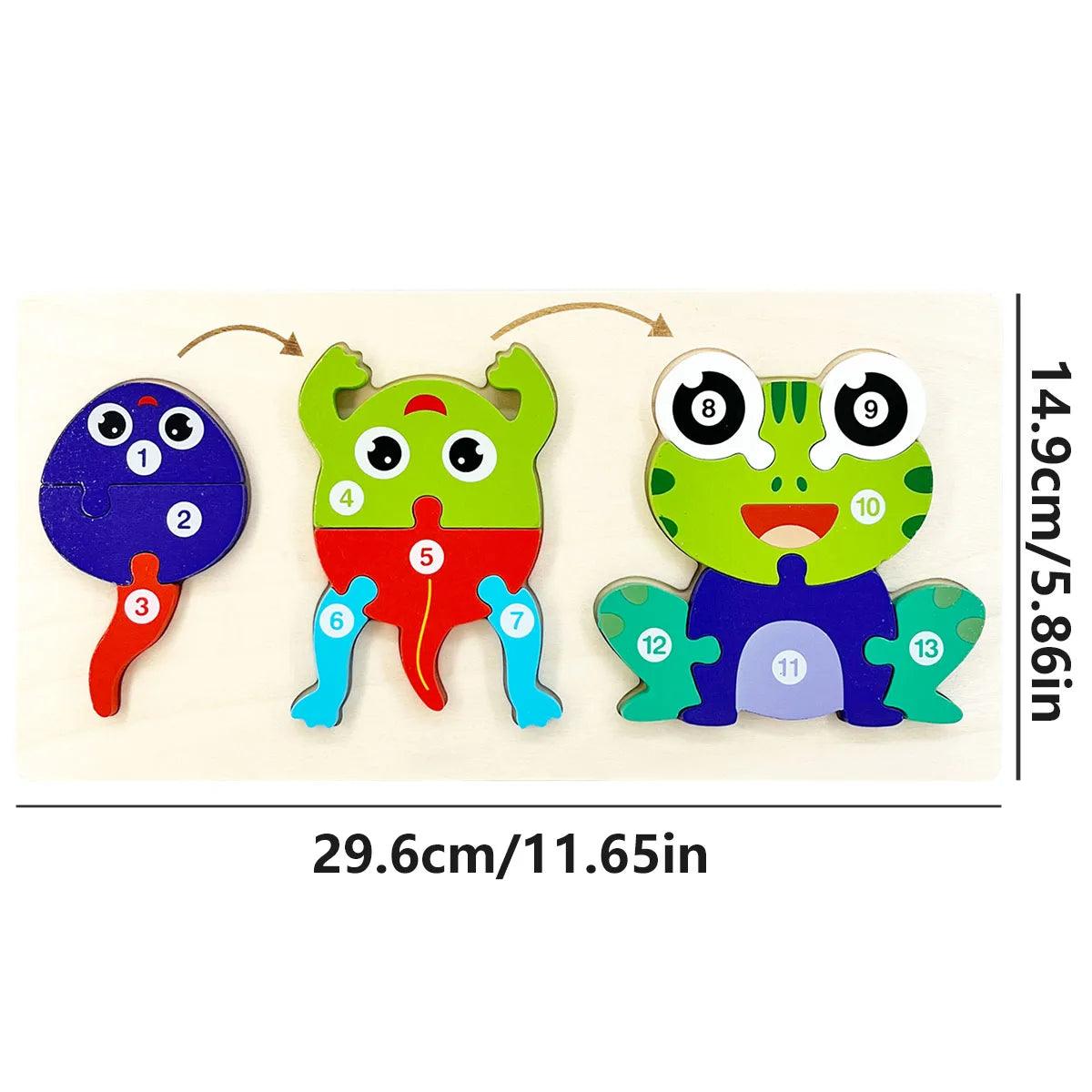  Wooden 3D Puzzle | Dinosaur Theme Toy For Ages 3-6 | Toylandeu™ 