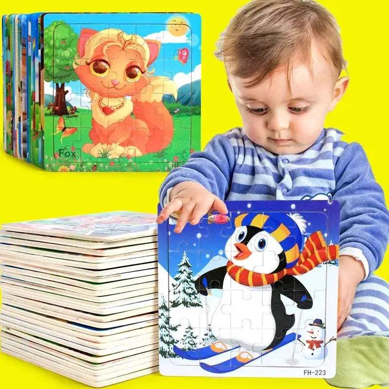 Wooden 3D Puzzle For Kids Ages Three To Six Animals - ToylandEU