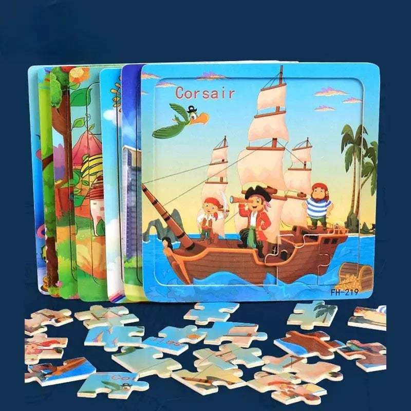 Wooden 3D Puzzle For Kids Ages Three To Six Animals - ToylandEU