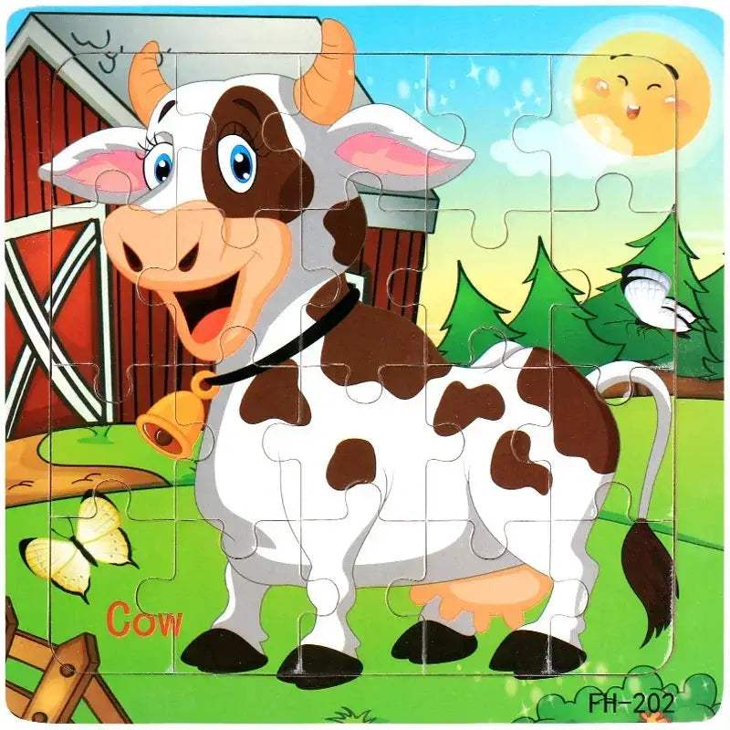 Wooden 3D Puzzle For Kids Ages Three To Six Animals - ToylandEU