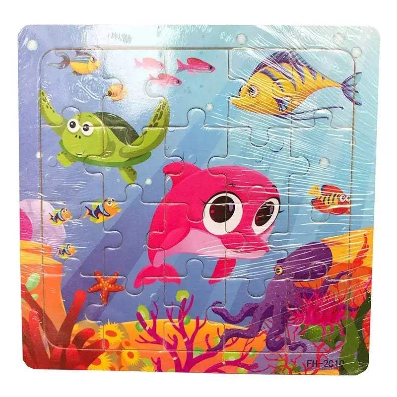 Wooden 3D Puzzle For Kids Ages Three To Six Animals - ToylandEU