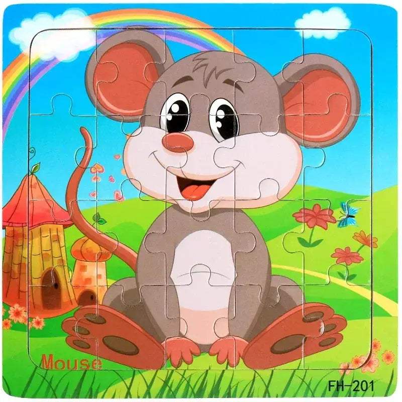 Wooden 3D Puzzle For Kids Ages Three To Six Animals - ToylandEU