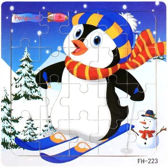Wooden 3D Puzzle For Kids Ages Three To Six Animals - ToylandEU