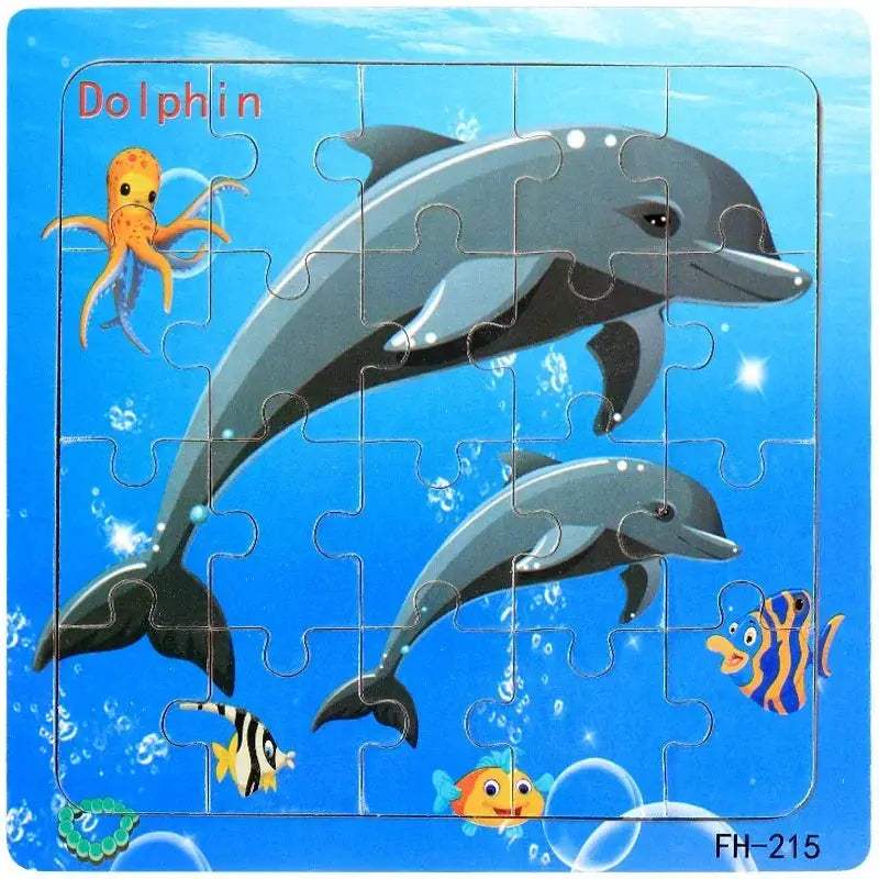 Wooden 3D Puzzle For Kids Ages Three To Six Animals - ToylandEU