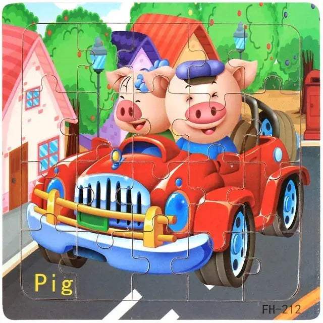 Wooden 3D Puzzle For Kids Ages Three To Six Animals - ToylandEU