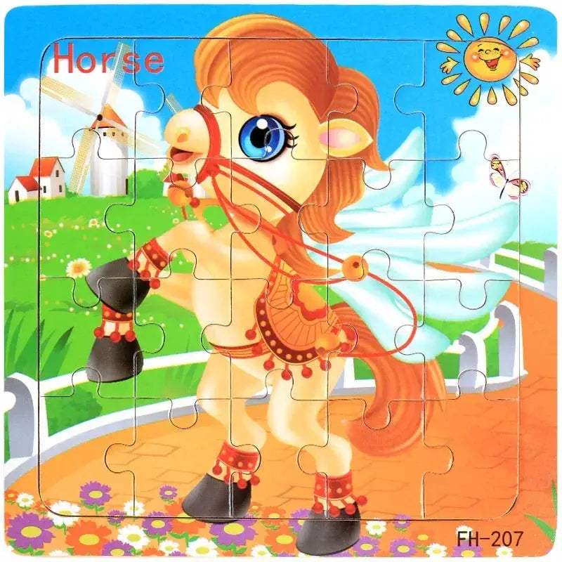 Wooden 3D Puzzle For Kids Ages Three To Six Animals - ToylandEU