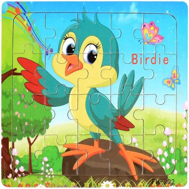 Wooden 3D Puzzle For Kids Ages Three To Six Animals - ToylandEU