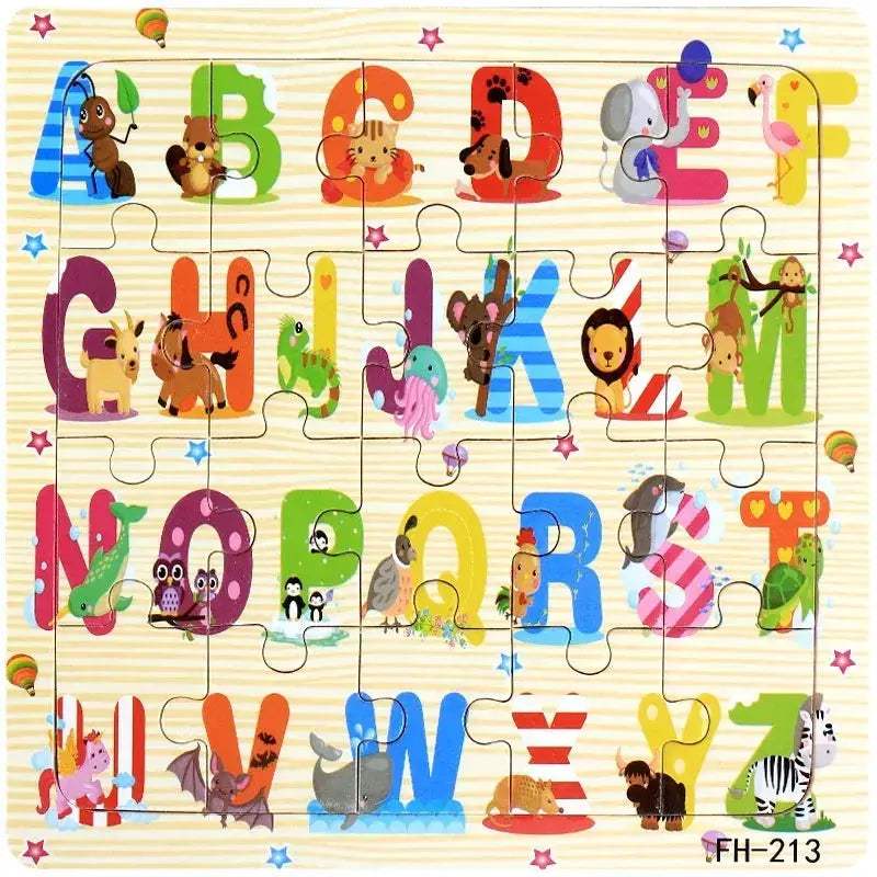 Wooden 3D Puzzle For Kids Ages Three To Six Animals - ToylandEU