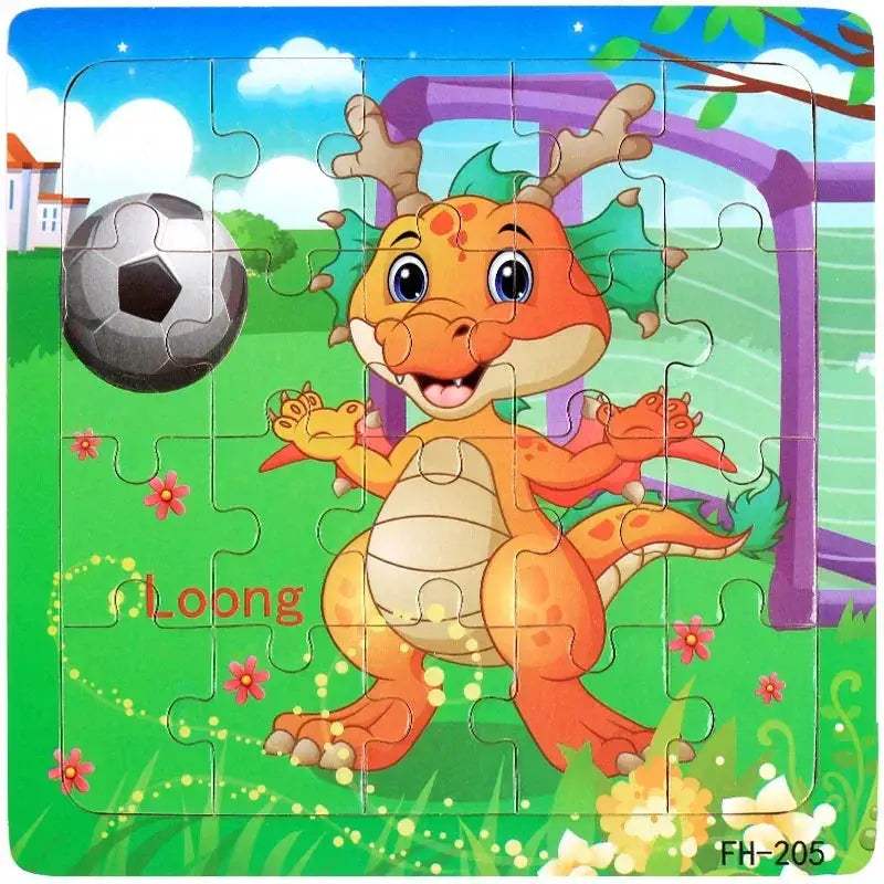 Wooden 3D Puzzle For Kids Ages Three To Six Animals - ToylandEU