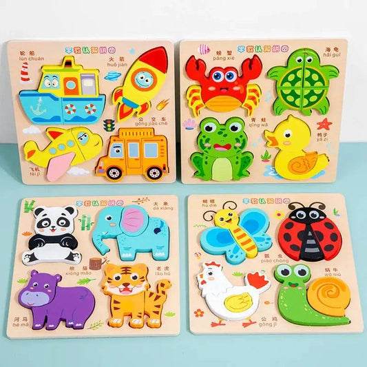  Wooden 3D Puzzles For Kids Educational Development -  ToylandEU™