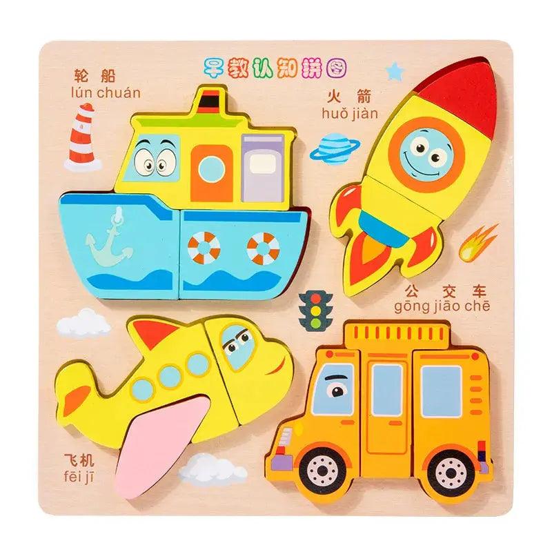  Wooden 3D Puzzles For Kids Educational Development -  ToylandEU™