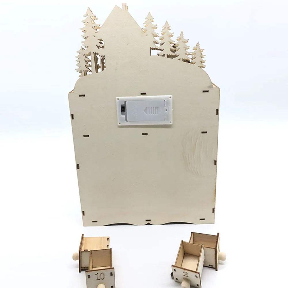 Wooden Advent Calendar | LED Lighted House | Toylandeu™