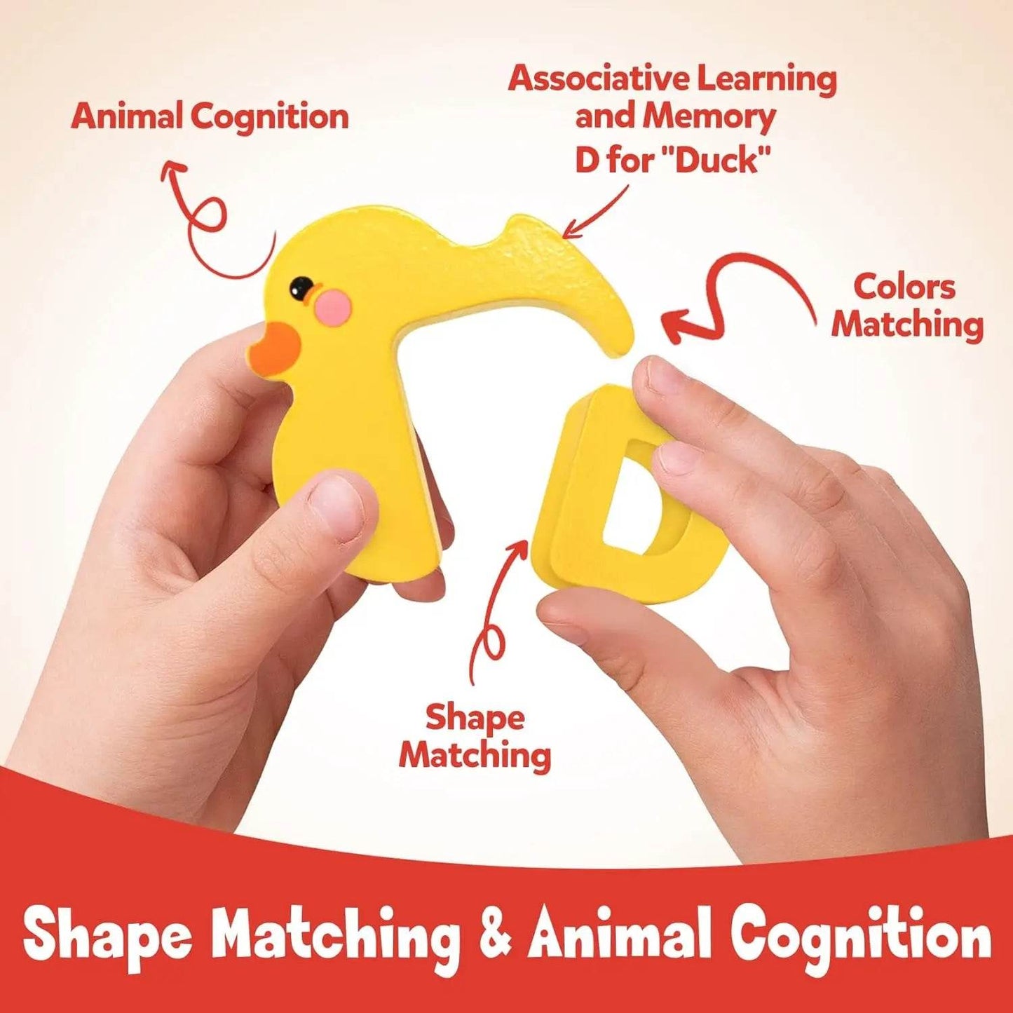 Wooden Puzzle Sorting Toys Animal Alphabet Matching Game Montessori Educational Toys for Toddlers Preschool Learning Activities - ToylandEU