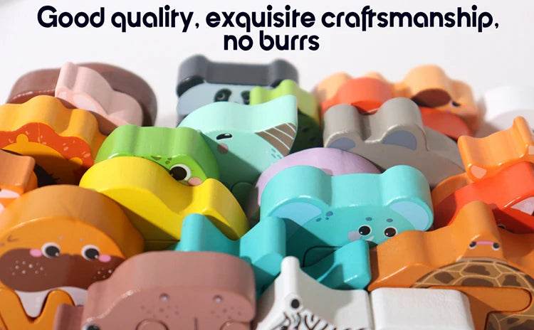 Wooden Puzzle Sorting Toys Animal Alphabet Matching Game Montessori Educational Toys for Toddlers Preschool Learning Activities - ToylandEU