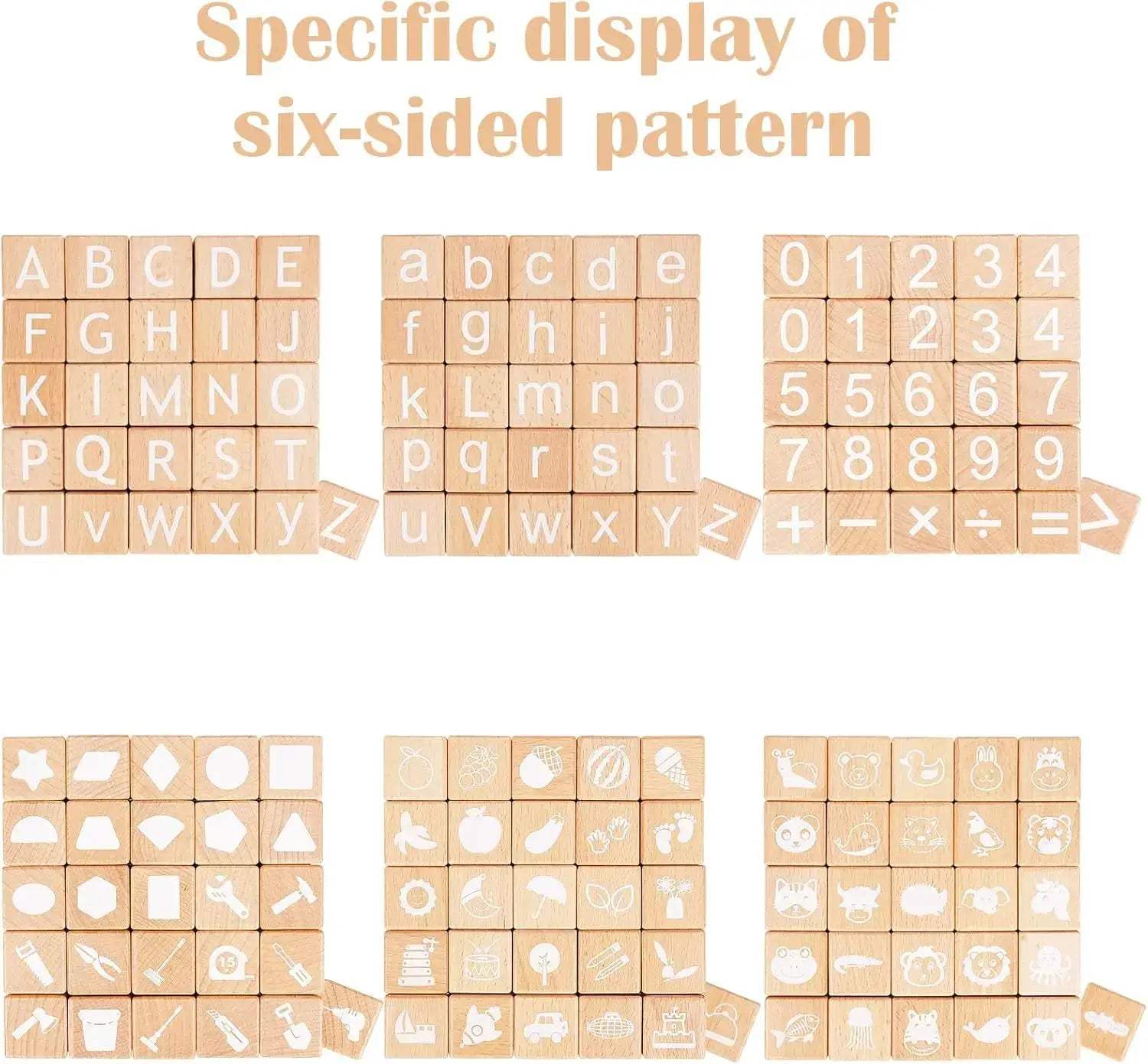 Wooden Alphabet Blocks for Toddlers Build Literacy Safe -  ToylandEU™